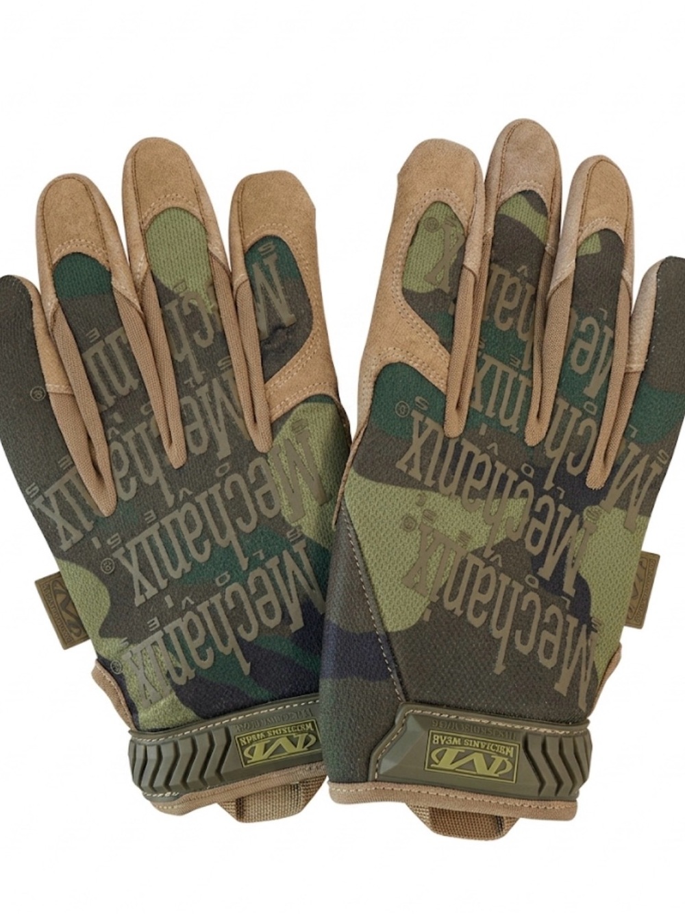 Mechanix Wear Camouflage Tactical Work Gloves - Green/Tan. Size Lg